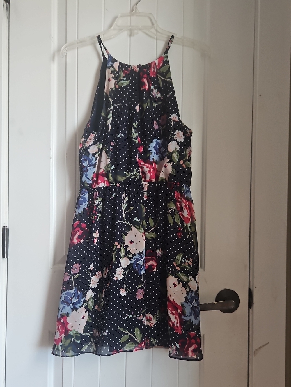 Fortune + Ivy Navy Floral Halter Dress